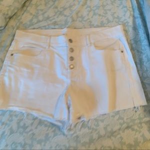 White denim cutoff shorts Old Navy